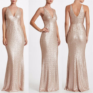 Dress the Population Harper gold sequin gown XS